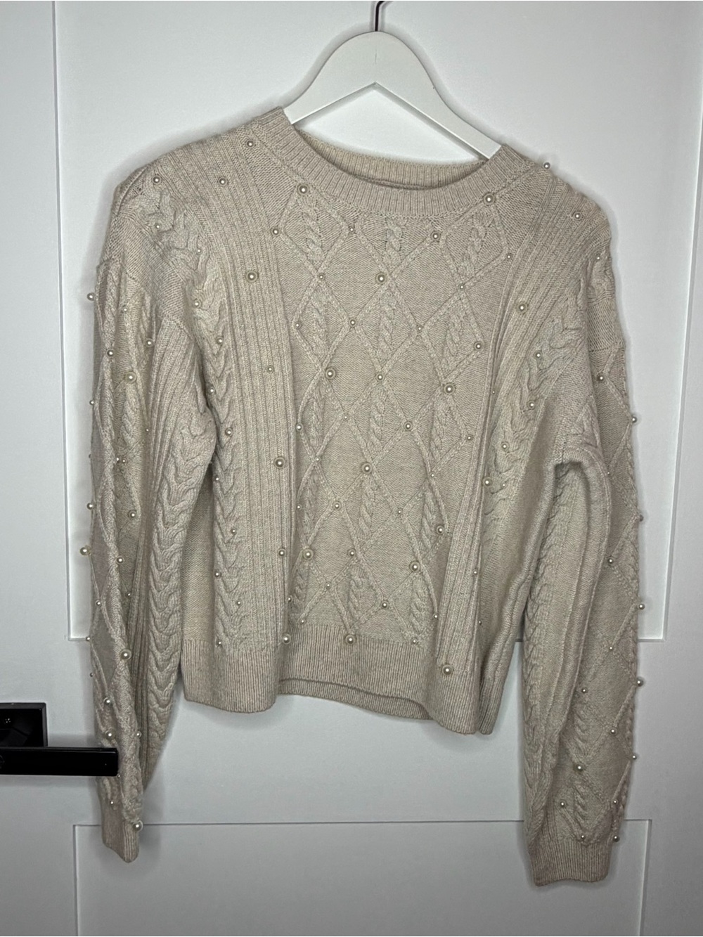 Splendid Cream Cable Knit Pullover